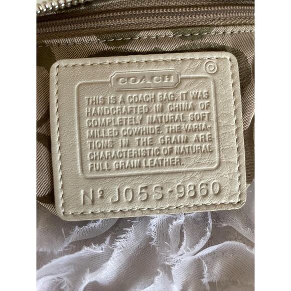 Vtg COACH Bone pebble leather Y2K Demi mini convertible wristlet shoulder bag - Picture 10 of 10